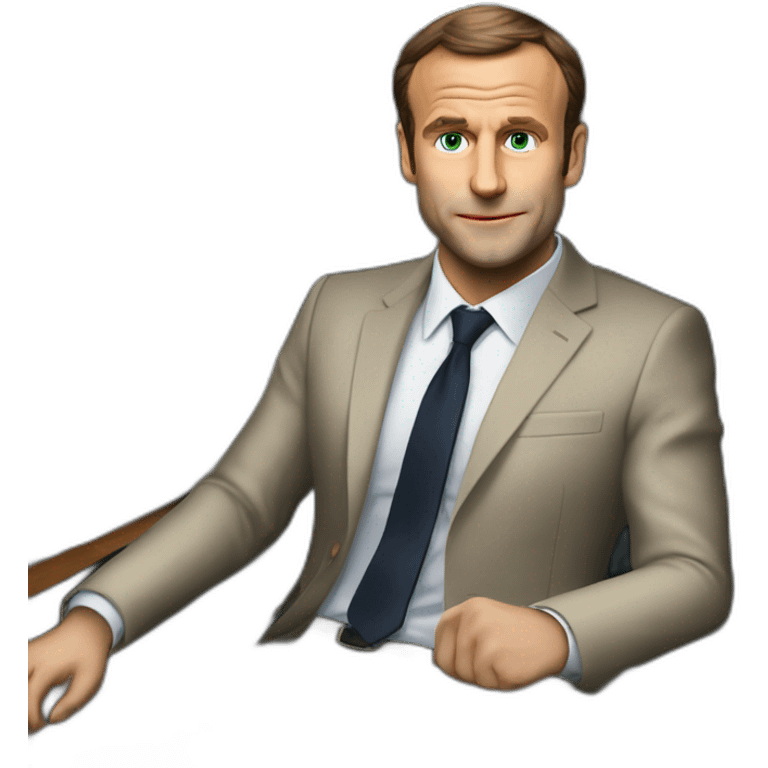 Macron dans un avion de chasse emoji