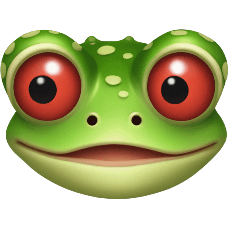 Frog with big red eyes and red fingers emoji