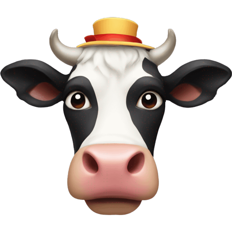 Cow with clown makeup  emoji