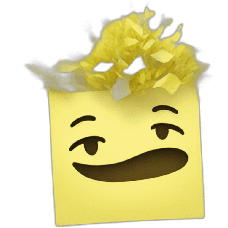 a sticky note explosion emoji