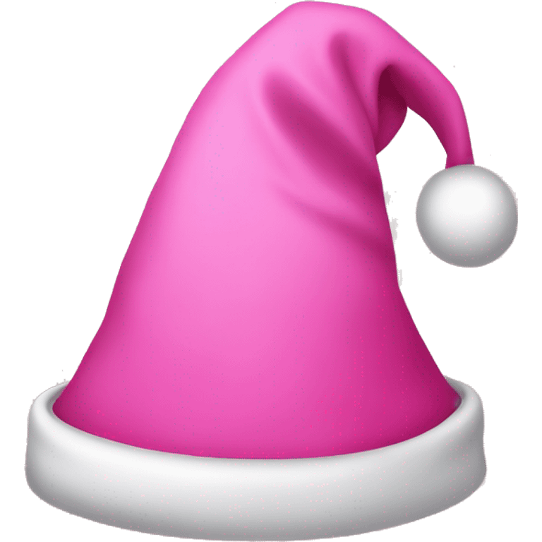 Pink Christmas hat without people emoji