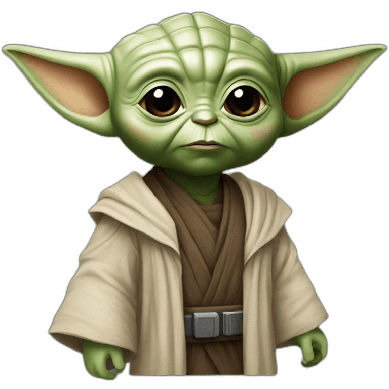 Bebe yoda avec mandalorian emoji