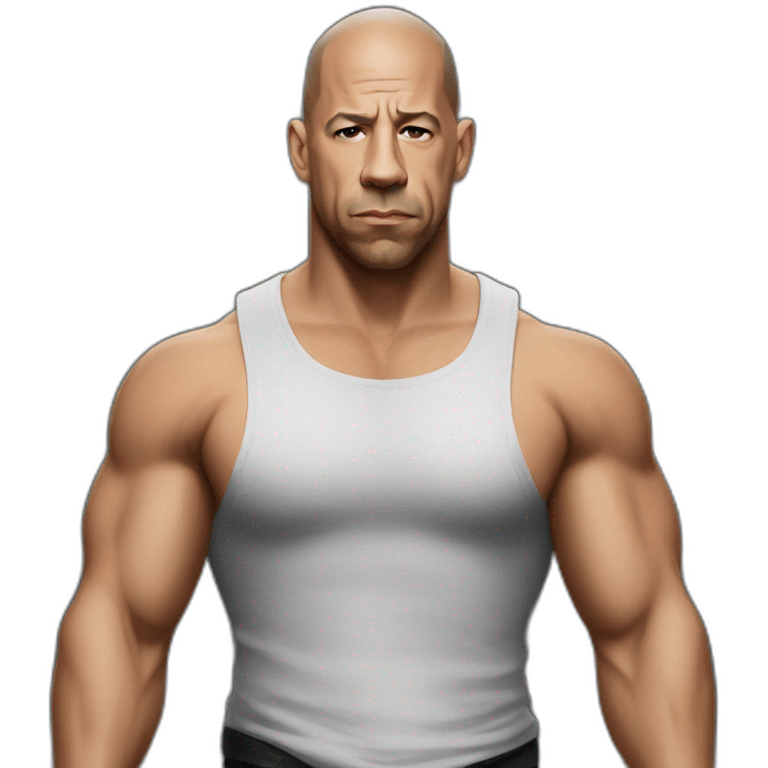 actor vin diesel serious real half body emoji