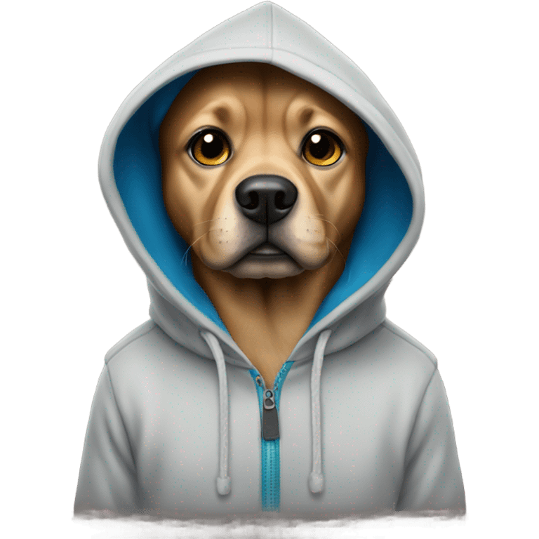 Dog wearing hoodie  emoji