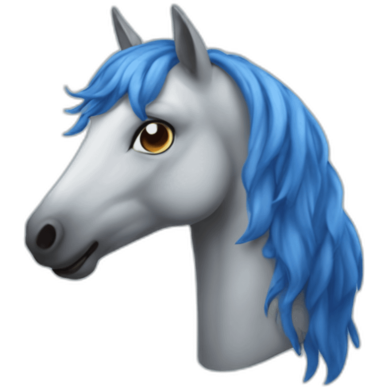 Caca licorne bleue emoji