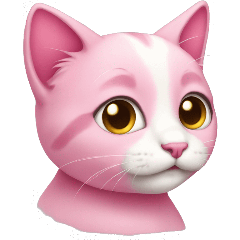 Pink cute cat emoji