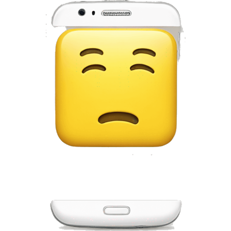 smart phone yellow color emoji