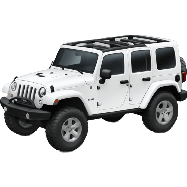 White Jeep Rubicon emoji