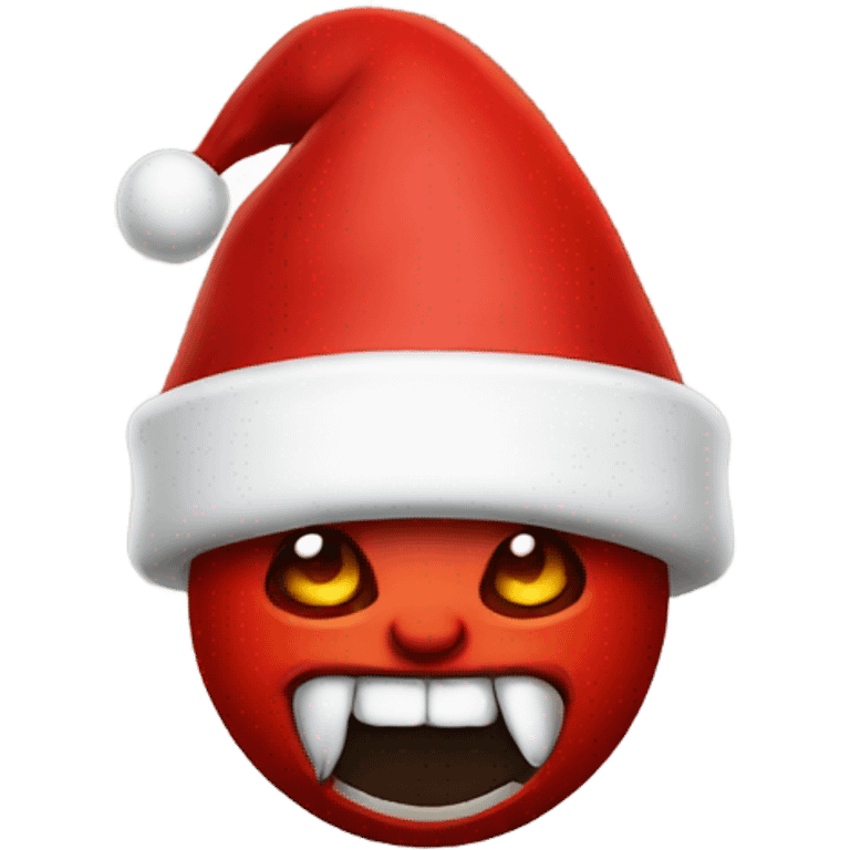 Devil in Santa hat emoji