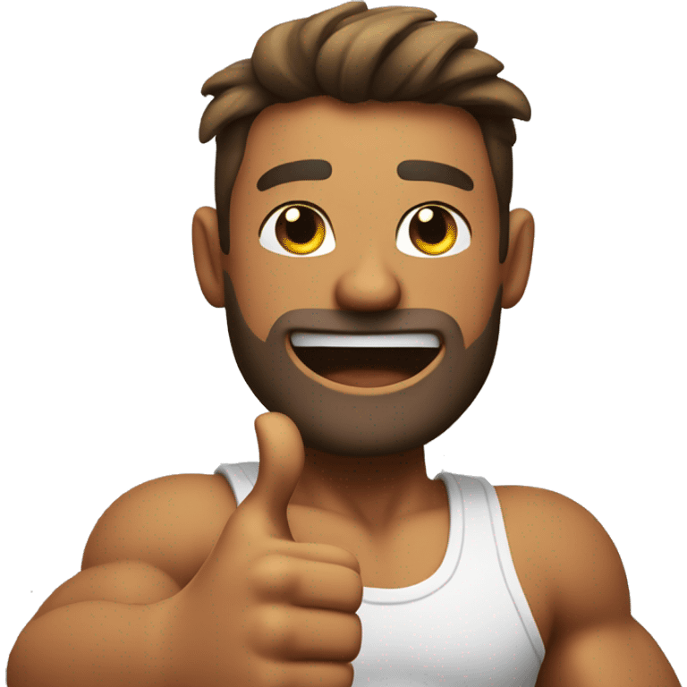 muscular guy thumbs up emoji