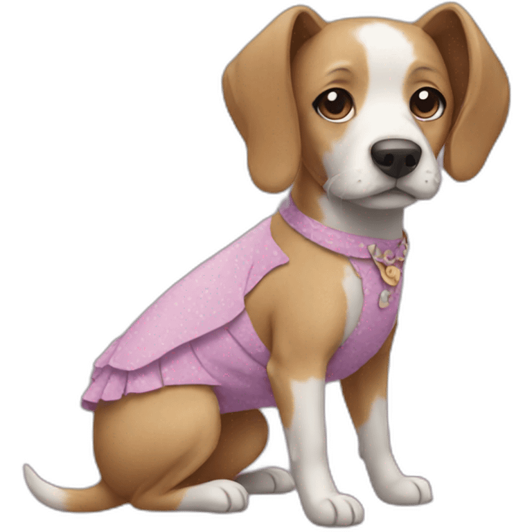 dog wearing a dress emoji