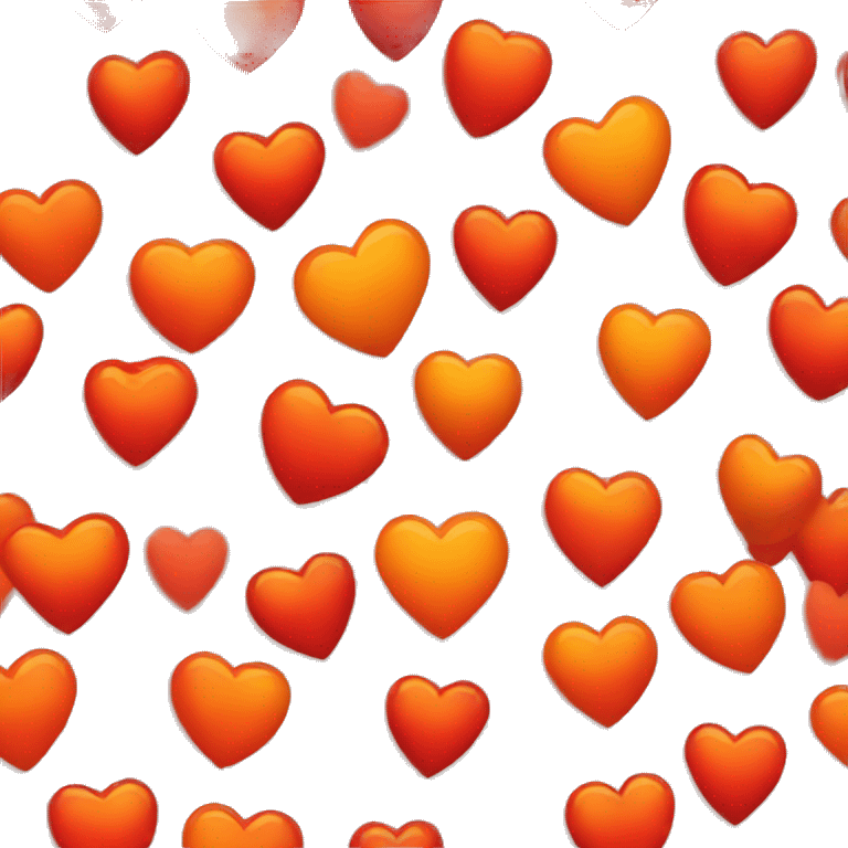 bleeding red heart shape glowing red-orange emoji