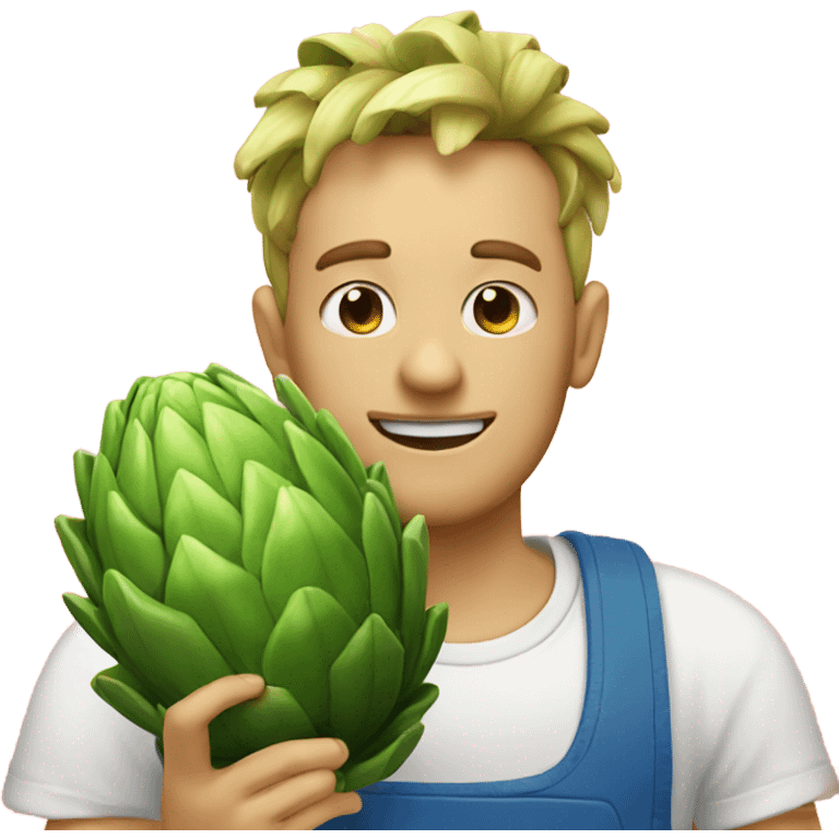 Artichoke eating watermelon  emoji