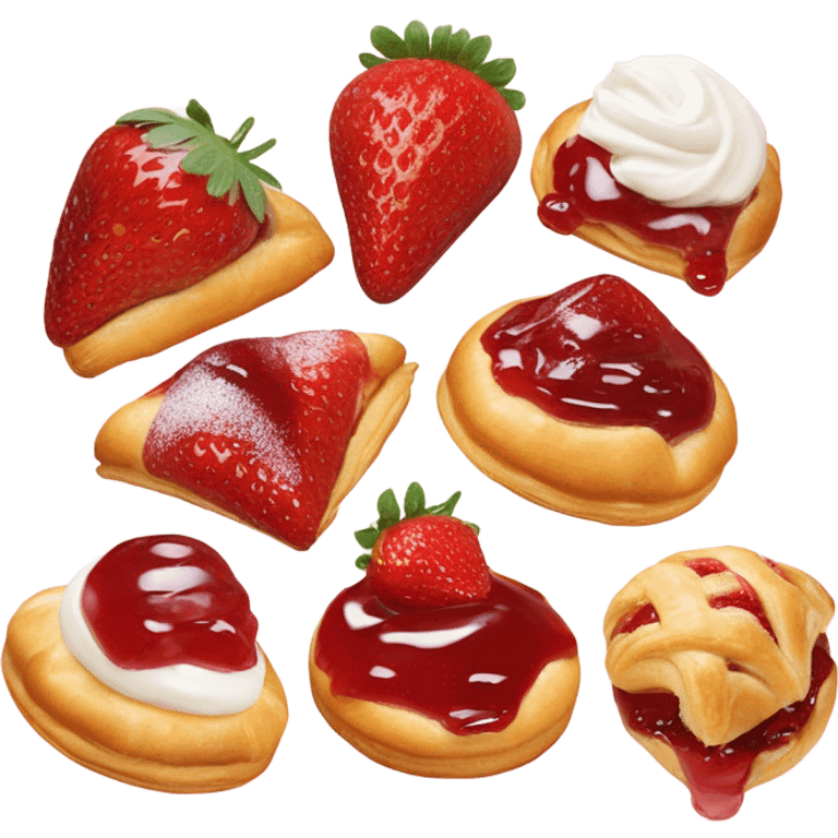 Strawberry pastries emoji