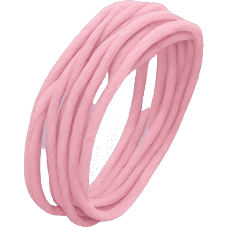 Pastel pink rubber band emoji