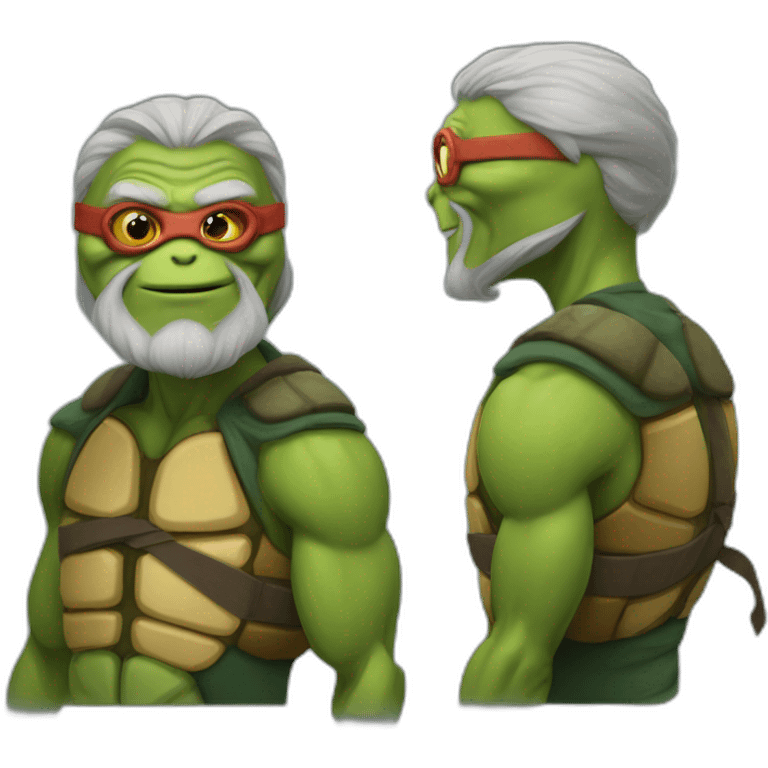 Ninja turtle grandpa emoji