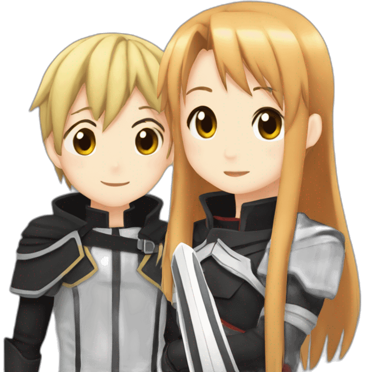 kirito with asuna emoji