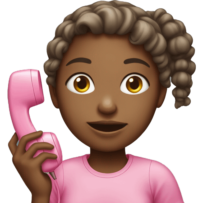 girl with pink phone emoji