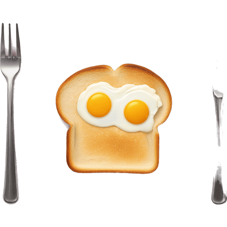 egg toast on pink plate emoji