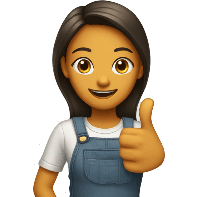 girl giving thumbs up emoji