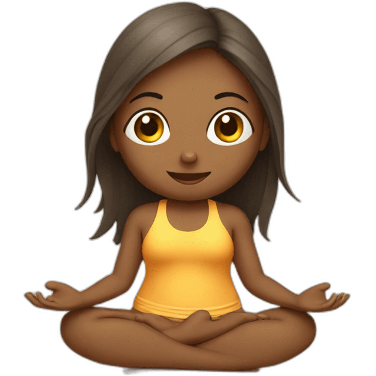 yoga girl in beach emoji