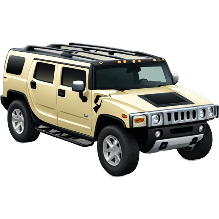 hummer with stone emoji