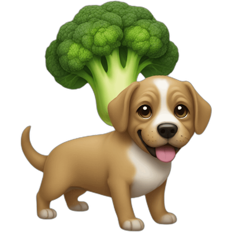 broccoli-dog emoji