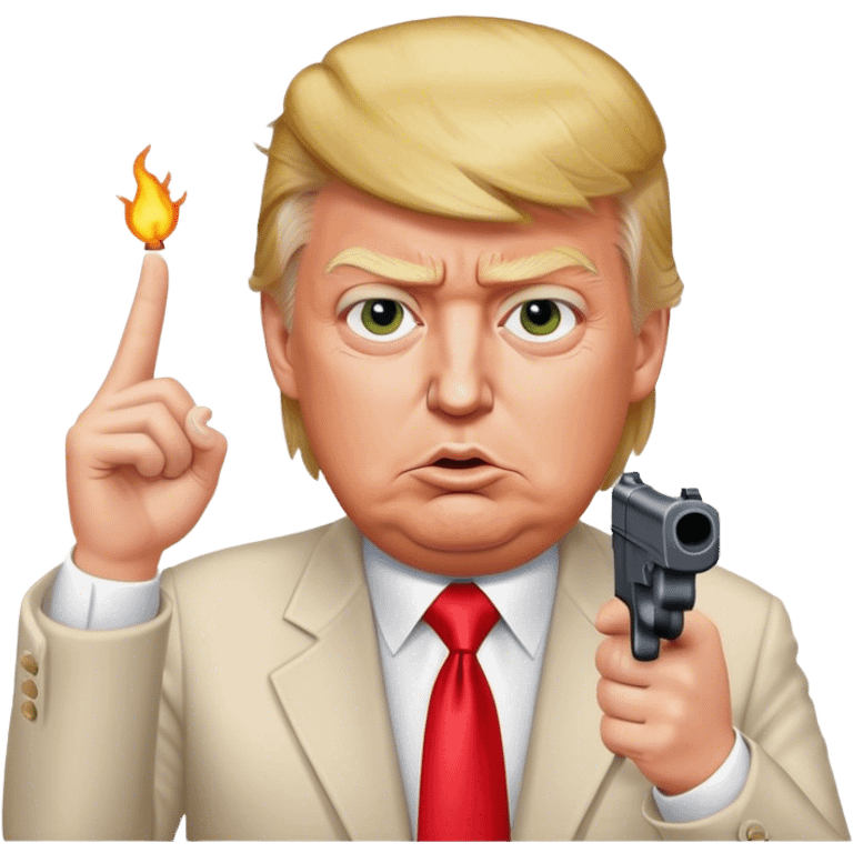 Trump shooting himself emoji