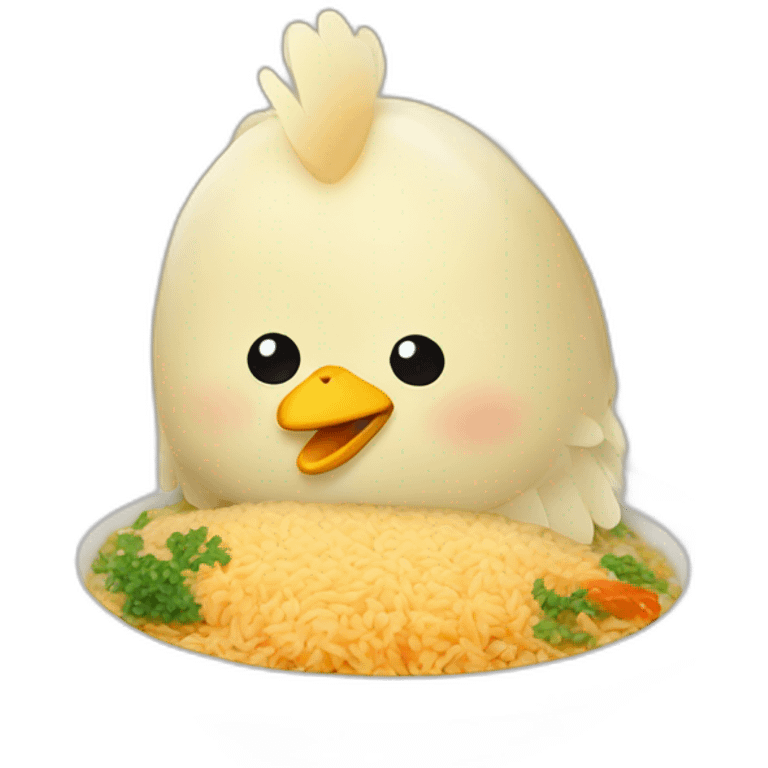 Chicken rice emoji