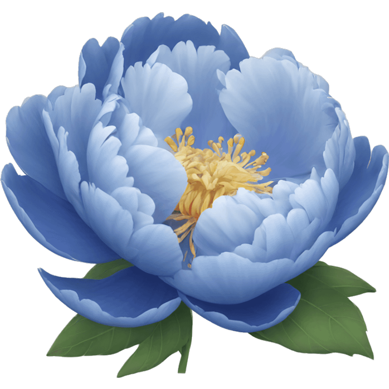 blue peony emoji