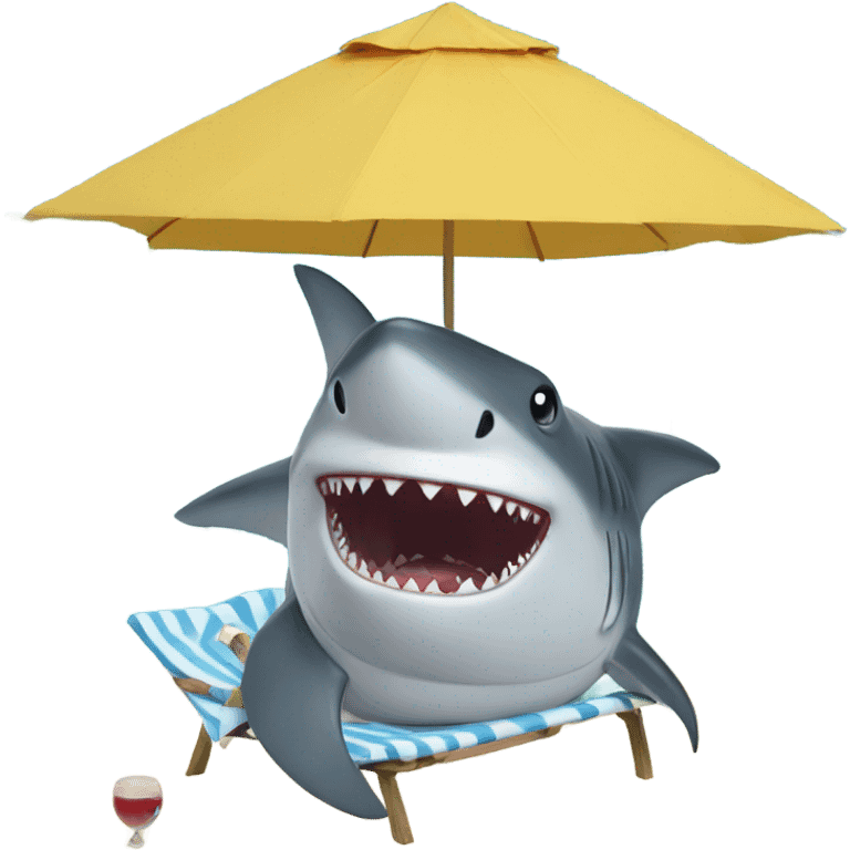 Shark on vacation emoji