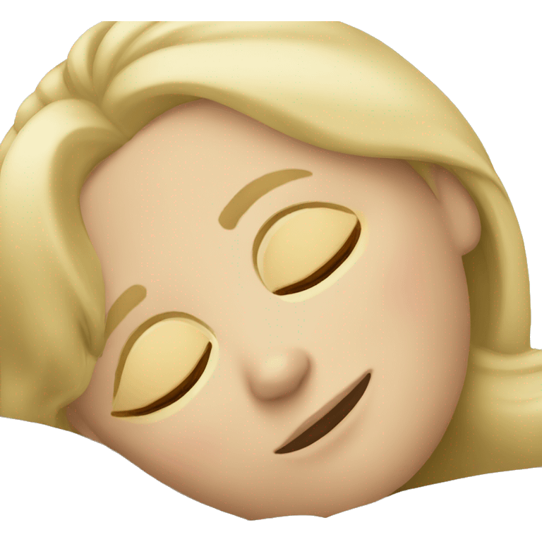 blond girl sleeping emoji