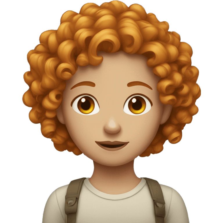 Ginger curly girl  emoji