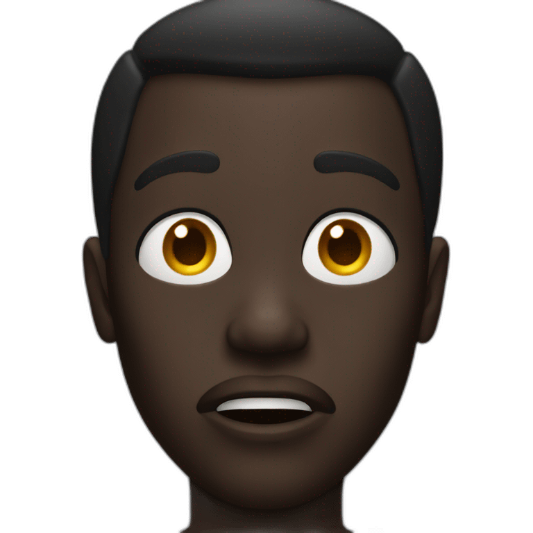 shocked head black skin emoji