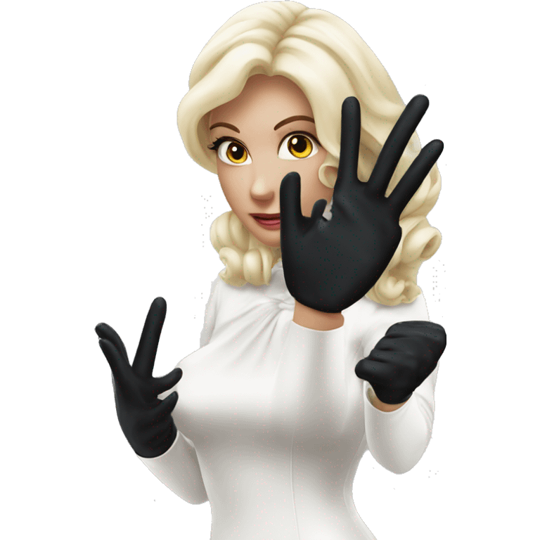 Black Latex gloves elegant  emoji