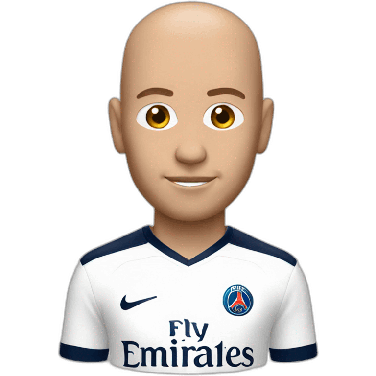 zidane head with a psg shirt emoji