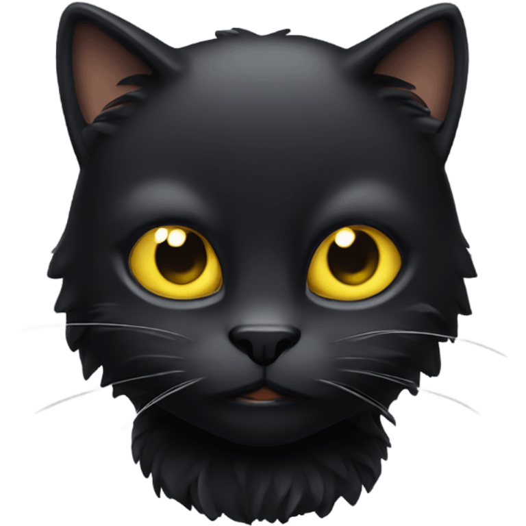 Black cat skiing emoji