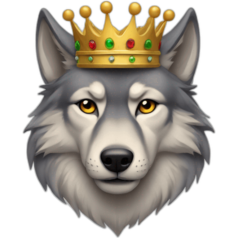 Wolf with a crown emoji