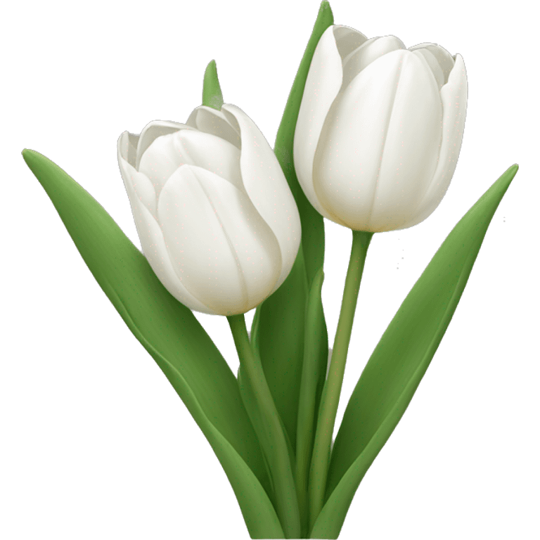 White tulips  emoji