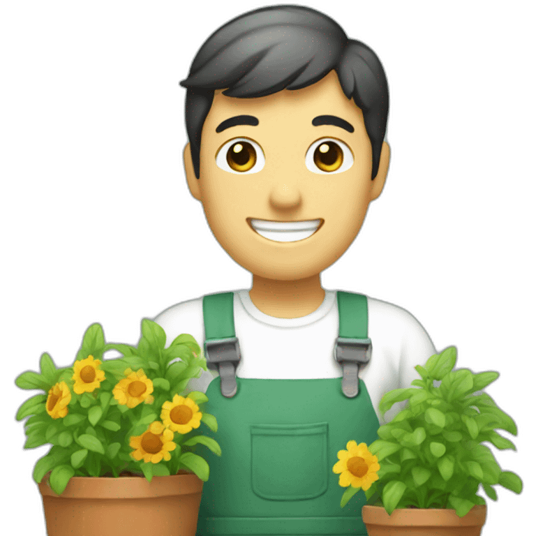 happy gardener no face emoji