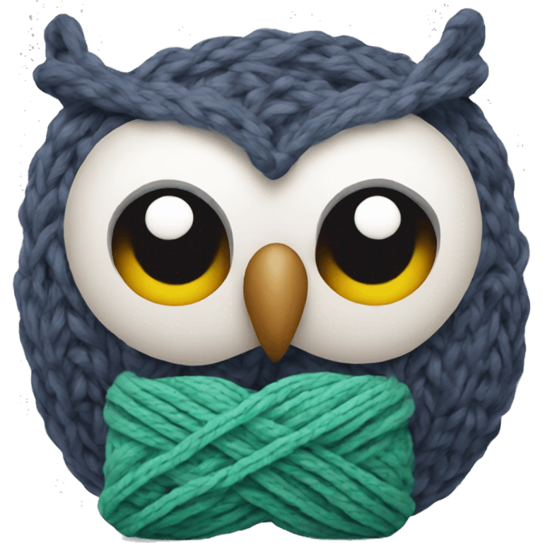 knitting owl emoji