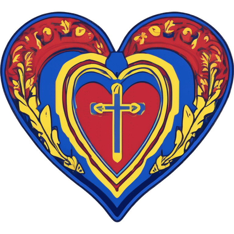 a heart in the color of the Kherson flag emoji