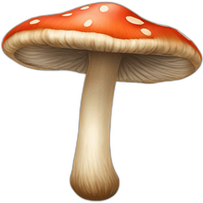 A mushroom with veins emoji