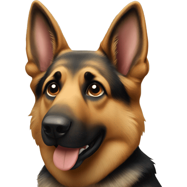 German shepherd dog face emoji