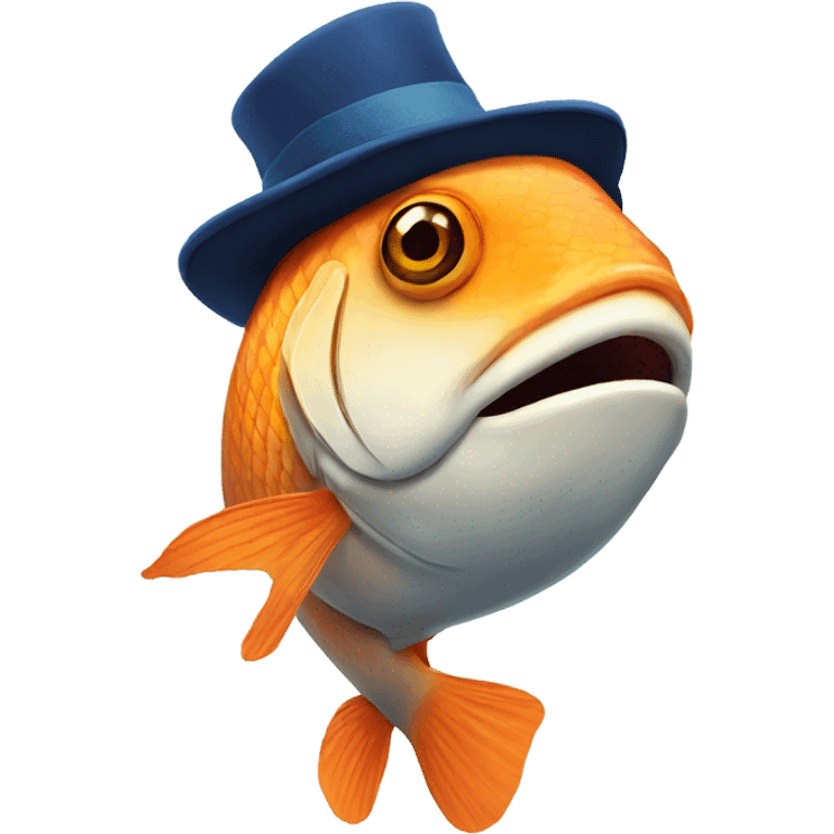 fish with a hat emoji