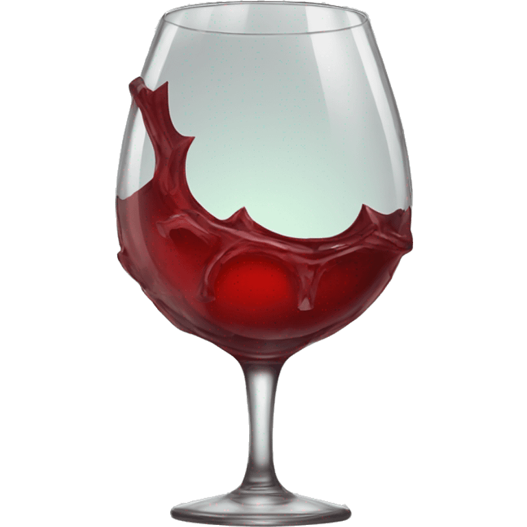 Broken red vine glass emoji