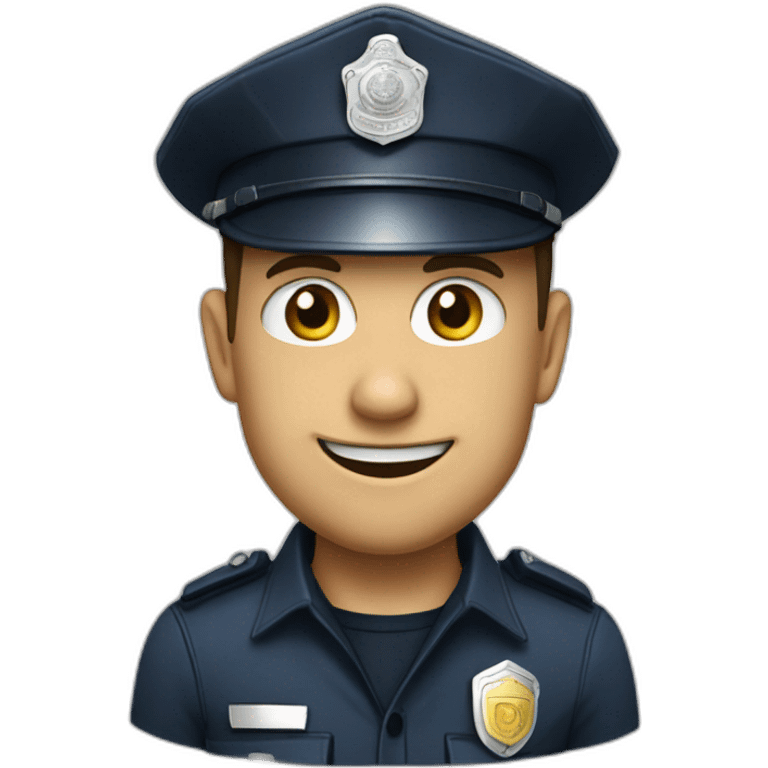 Policier qui souris emoji