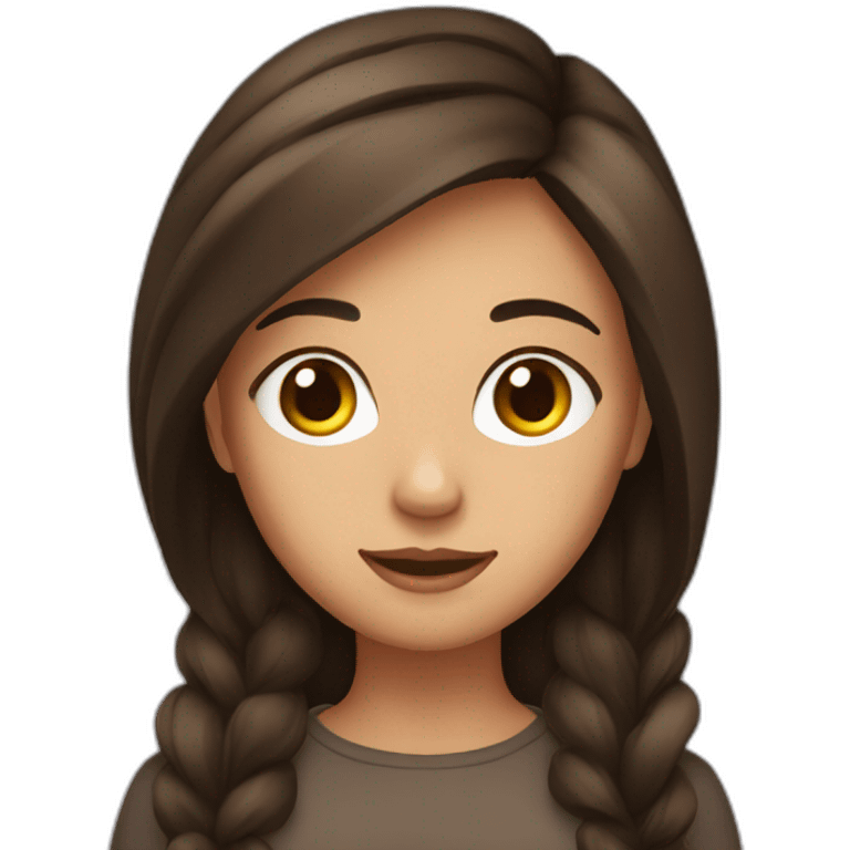 fille brune emoji