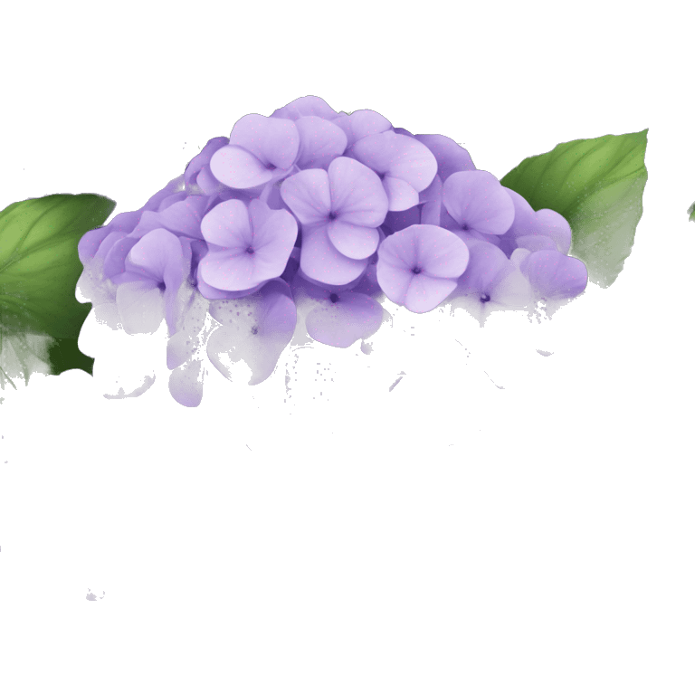 a bouquet of purple hydrangeas may flowers emoji