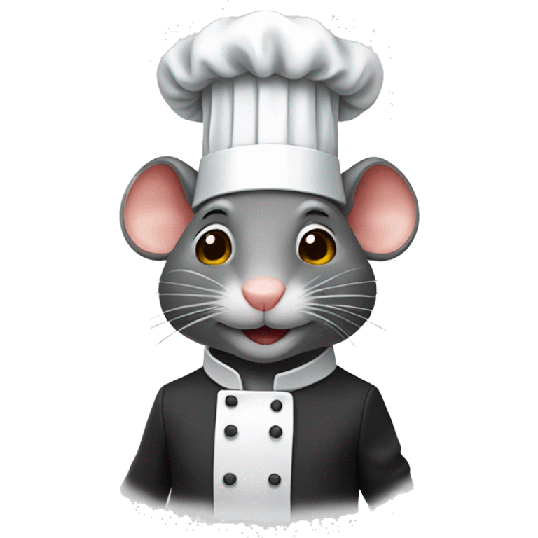 A rat in a chef’s coat and hat emoji